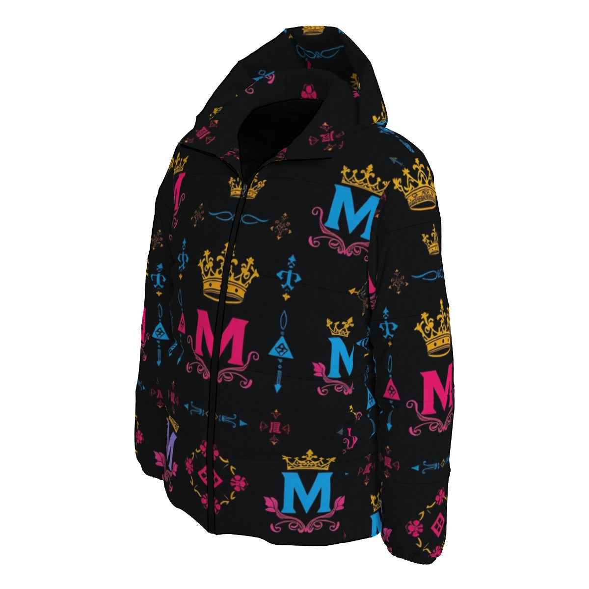 MUNSIEUR Men's All-Over Print Down Puffer Coat