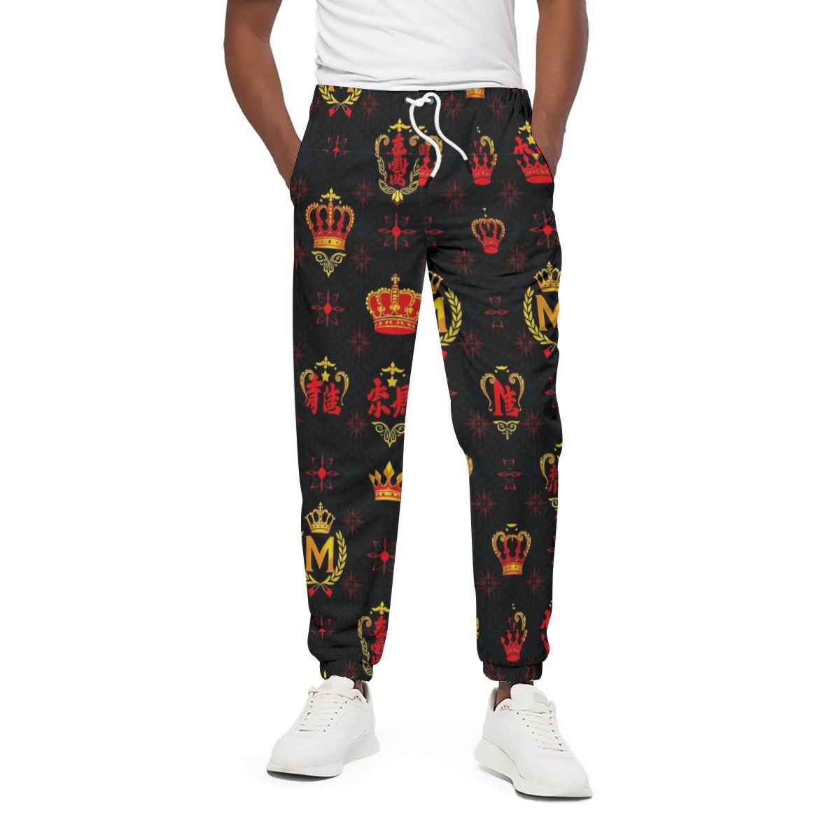 Men's Cotton Joggers - All-Over Print for Athleisure