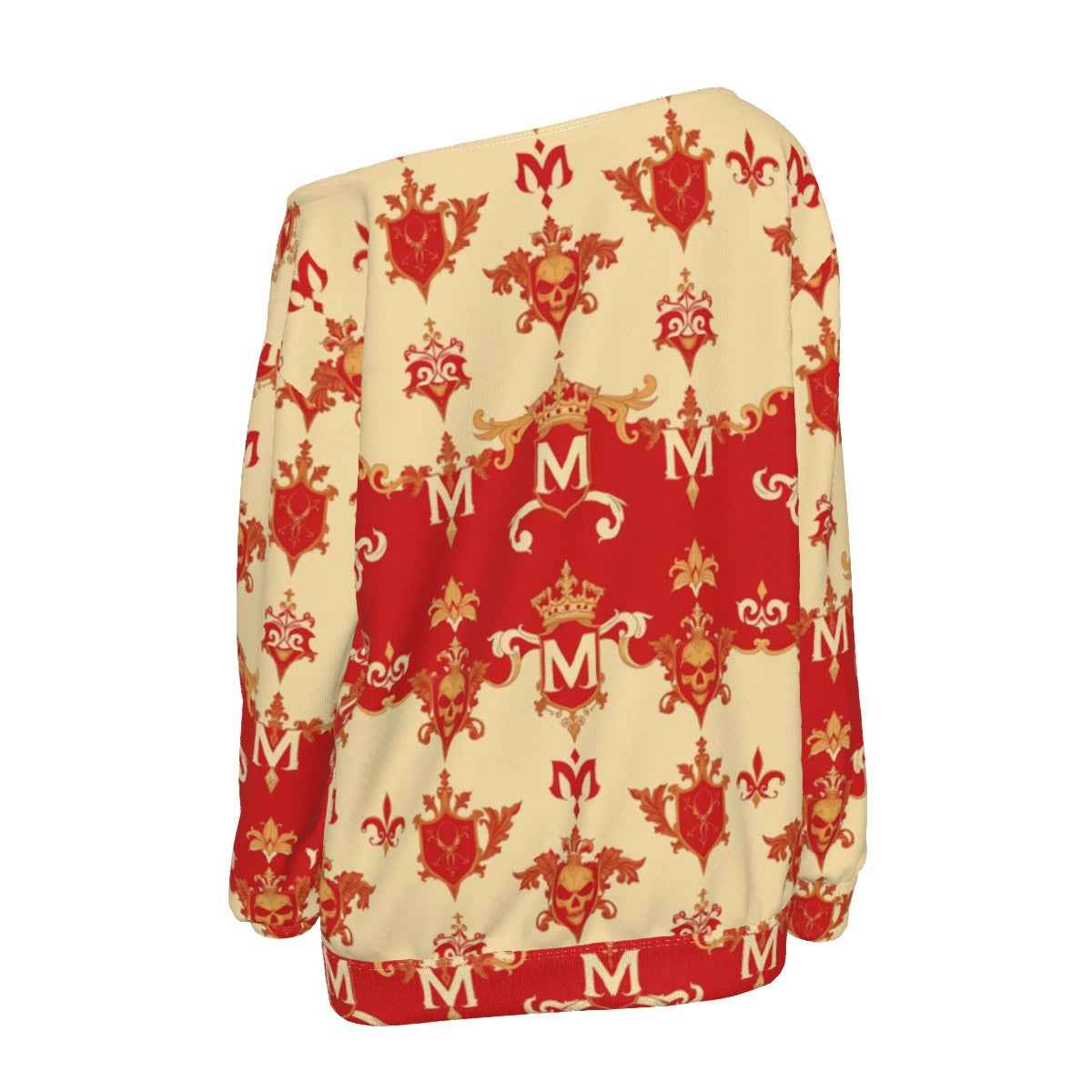 MUNSIEUR All-Over Print Women's Off-Shoulder Sweatshirt New Arrivals