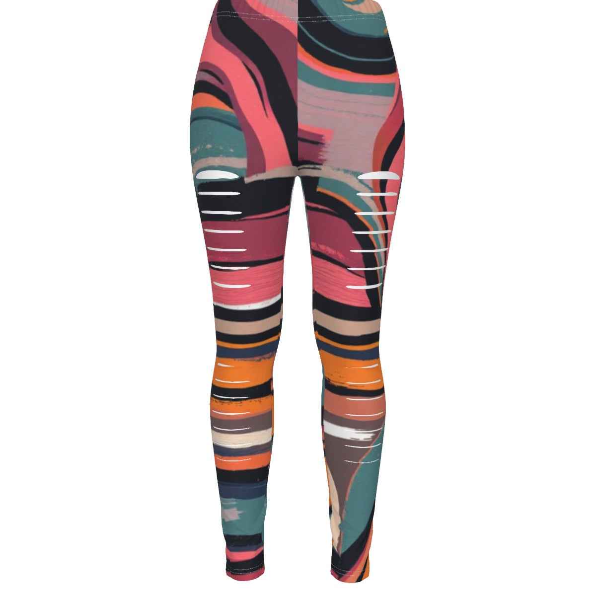 MUNSIEUR All-Over Print Women's Ripped Leggings