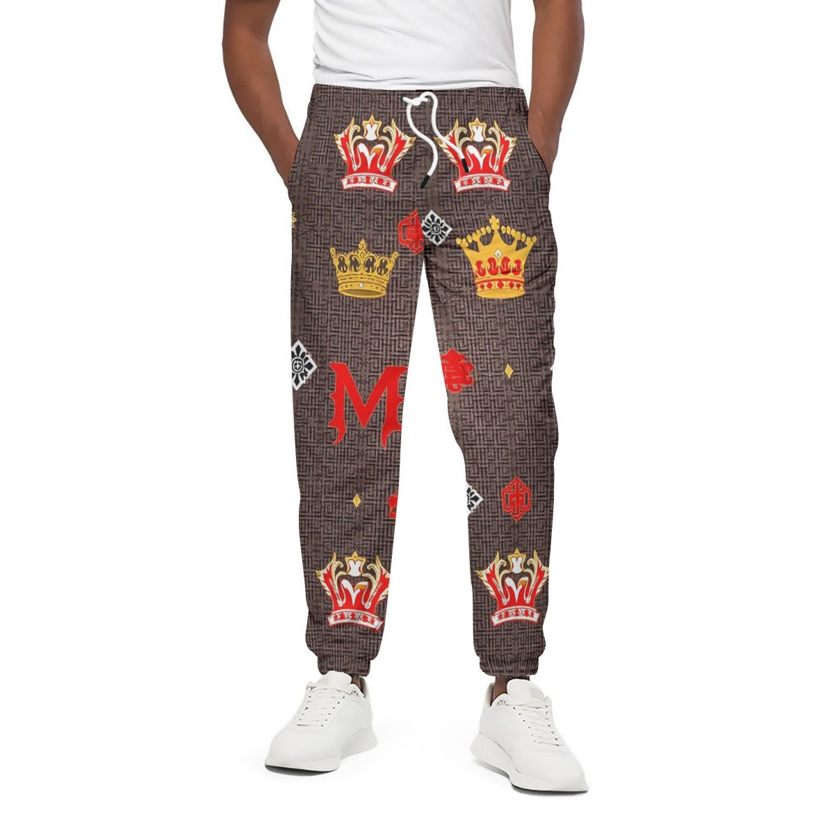 Slim-Fit 310GSM All-Over Print Joggers – Warm Heavy Cotton | MUNSIEUR