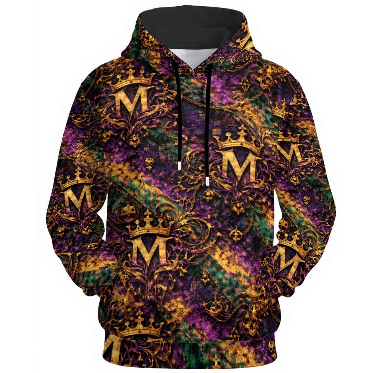Men's Mardi Gras Hoodie - All-Over Print Pullover | MUNSIEUR