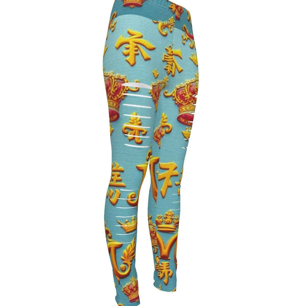 MUNSIEUR All-Over Print Women's Ripped Leggings
