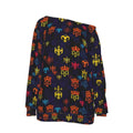MUNSIEUR All-Over Print Women's Off-Shoulder Sweatshirt