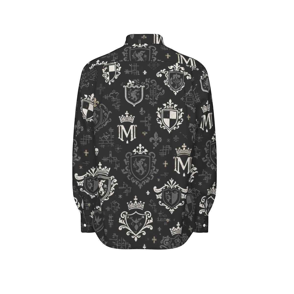 MUNSIEUR All-Over Print Men's Long Sleeve Tee - Premium Cotton Poplin