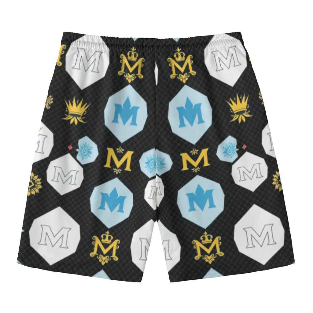 Munsieur Shorts for Men All-Over Print Beach Outdoor Garments With Lining