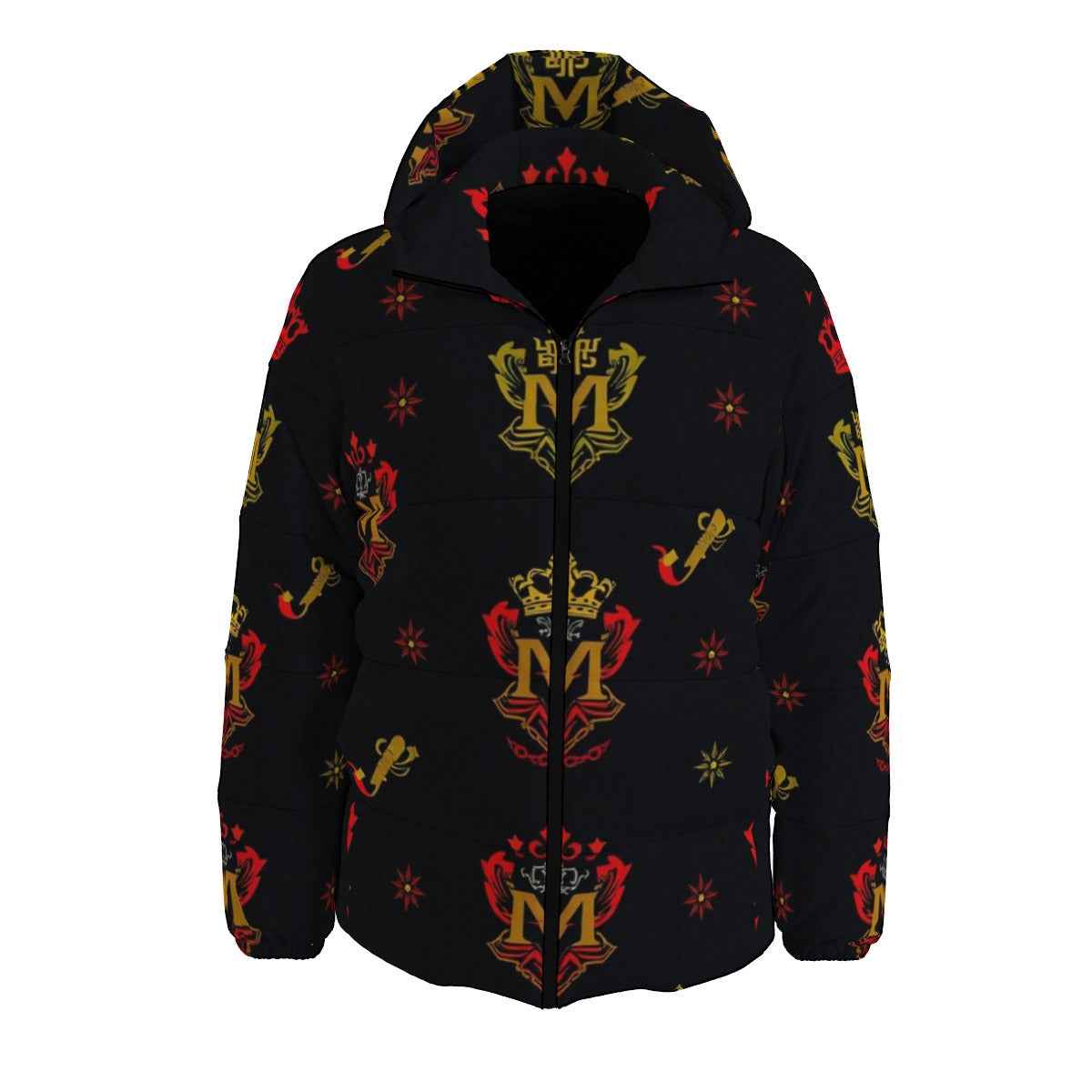 MUNSIEUR Men's All-Over Print Down Coat