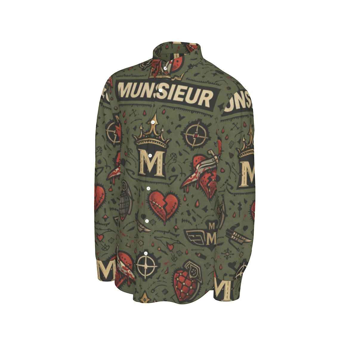 MUNSIEUR All-Over Print Men's Long Sleeve Tee