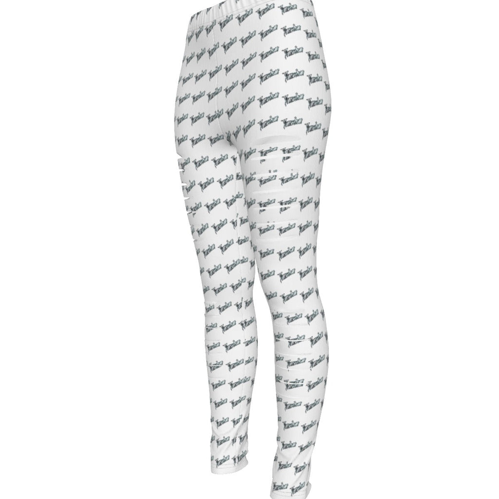 MUNSIEUR All-Over Print Women's Ripped Leggings