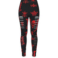MUNSIEUR All-Over Print Women's Ripped Leggings