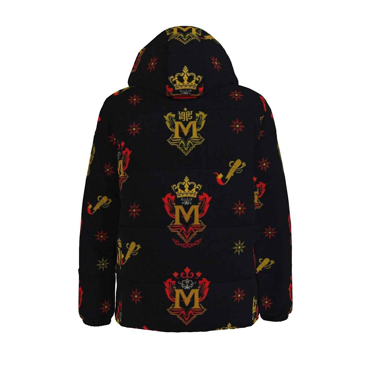 MUNSIEUR Men's All-Over Print Down Coat