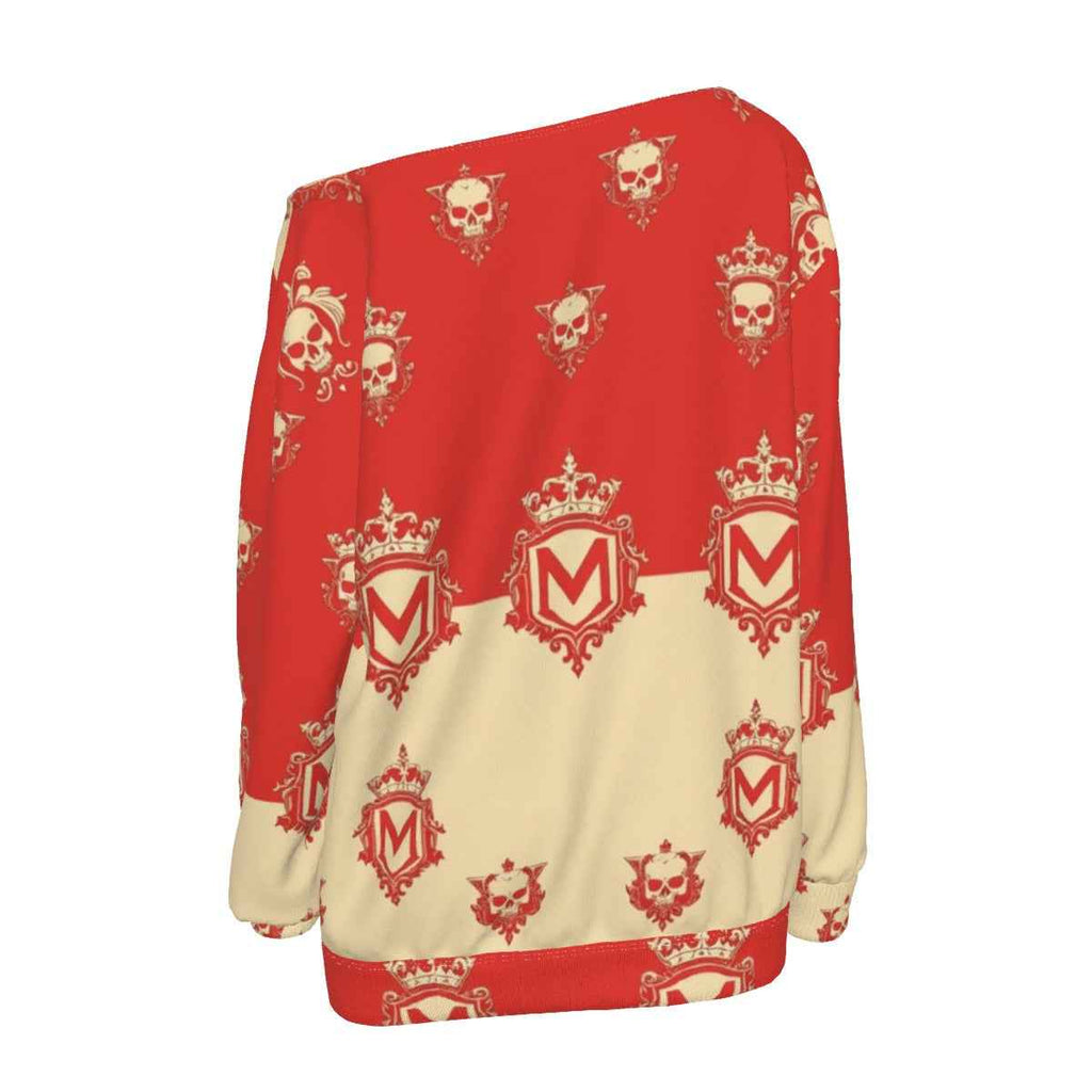 MUNSIEUR All-Over Print Women's Off-Shoulder Sweatshirt