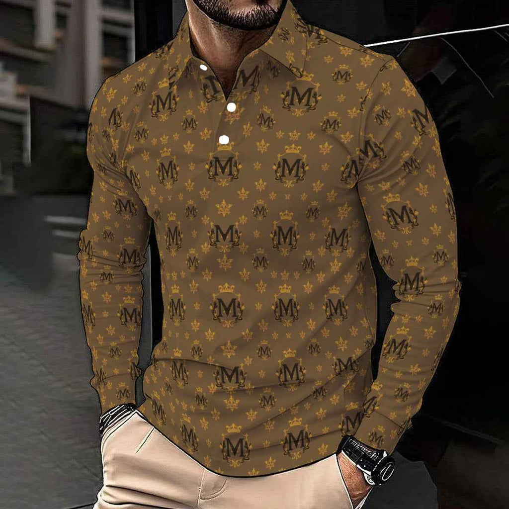 MUNSIEUR All-Over Print Men's Polo Tee New Arrivals