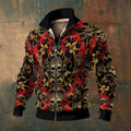 MUNSIEUR All-Over Print Men's Thick Knit Fleece Coat New Arrivals
