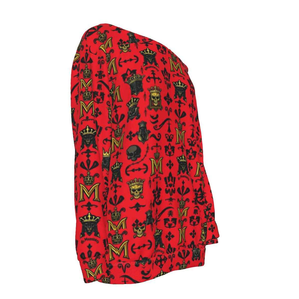MUNSIEUR All-Over Print Women's Off-Shoulder Sweatshirt