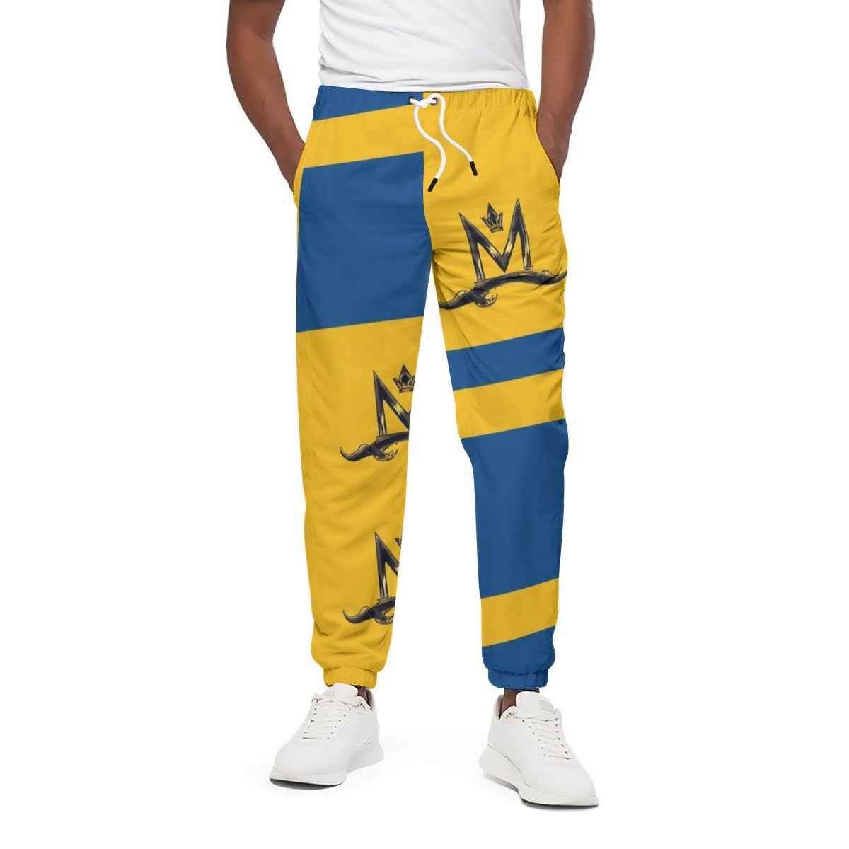 Yellow 310GSM All-Over Print Joggers – Heavy Cotton | MUNSIEUR