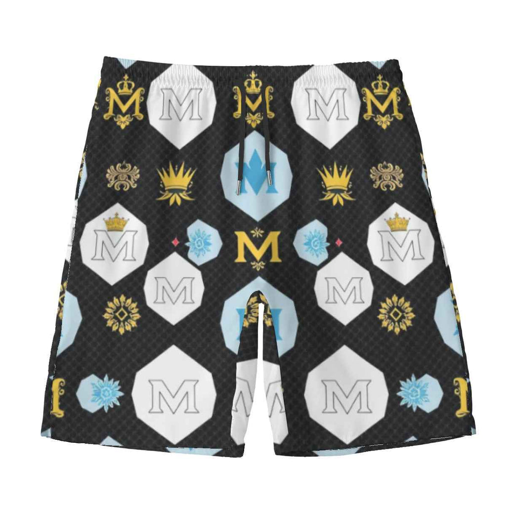 Munsieur Shorts for Men All-Over Print Beach Outdoor Garments With Lining
