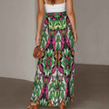 MUNSIEUR All-Over Print Women's Ruffled Wide-Leg Jeans