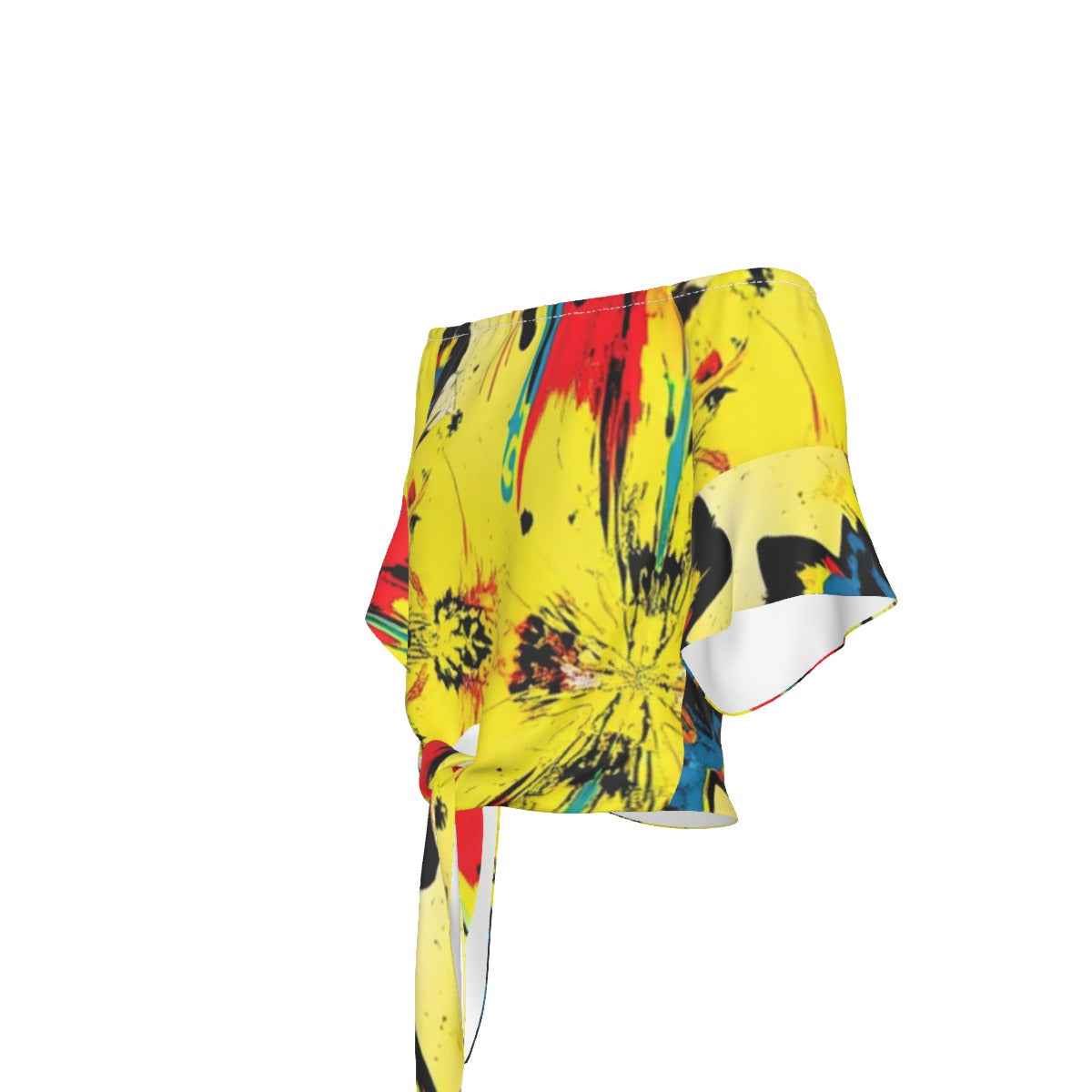 MUNSIEUR All-Over Print Women's One-shoulder Blouse