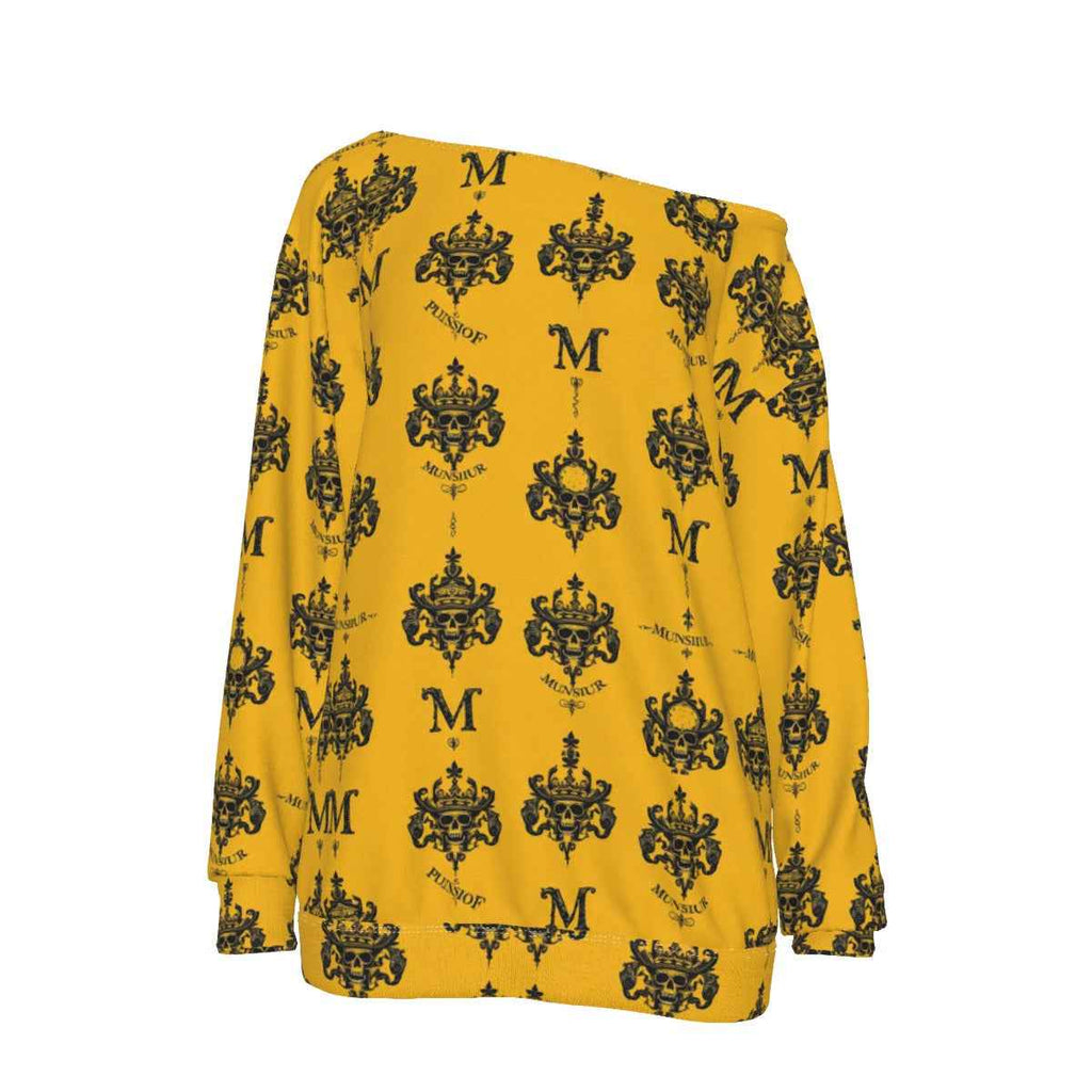 MUNSIEUR All-Over Print Women's Off-Shoulder Sweatshirt