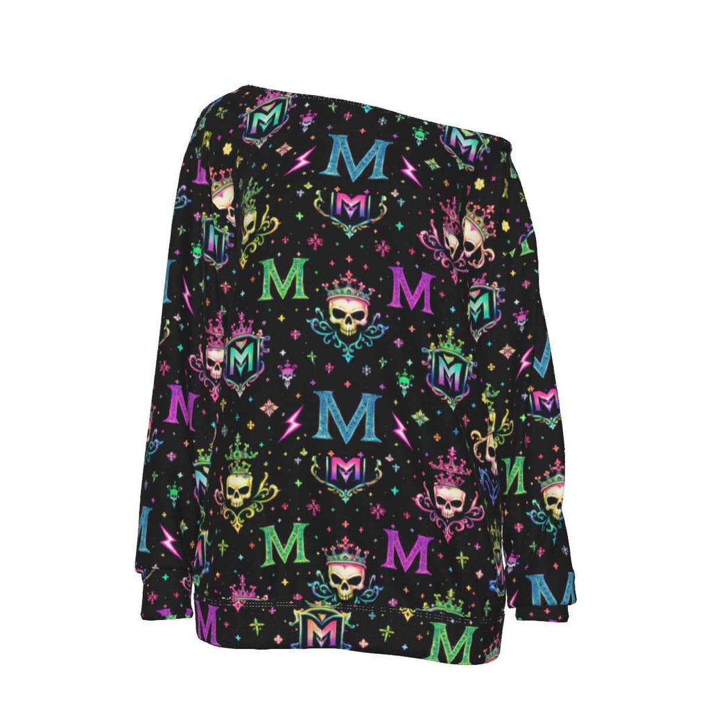 MUNSIEUR All-Over Print Women's Off-Shoulder Sweatshirt