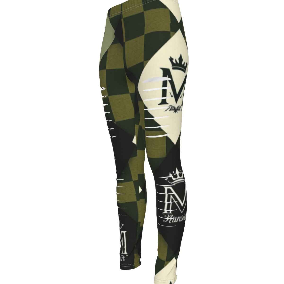 New Arrivals MUNSIEUR All-Over Print Women's Ripped Leggings