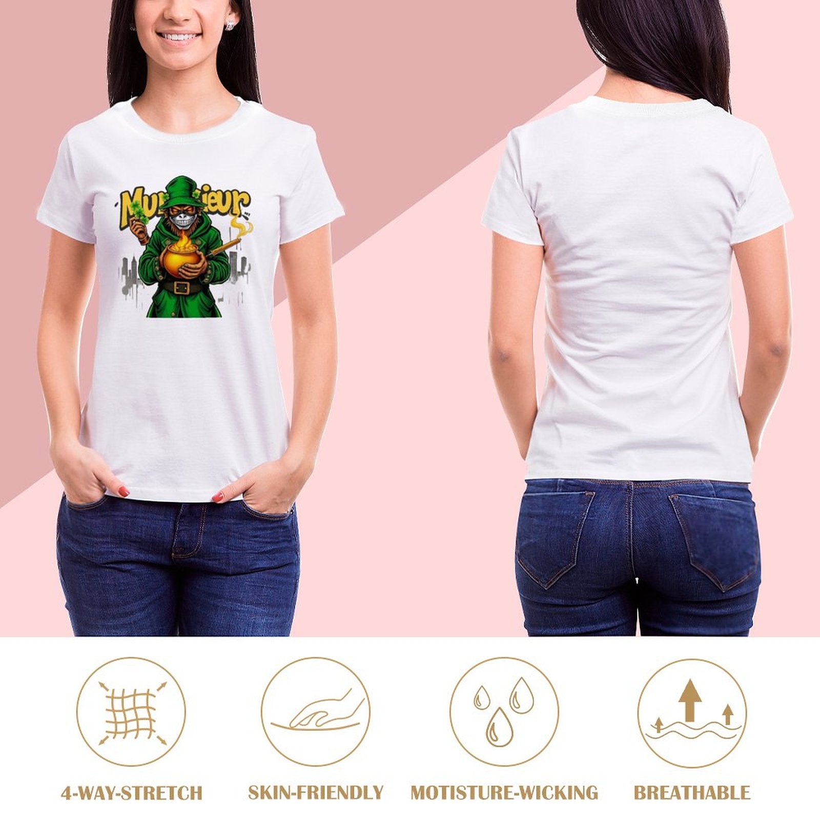 Munsieur St. Patrick's Day Collection Women's Leprechaun Mafia T-shirt