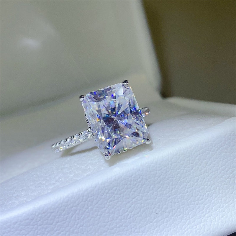 5 Carat Munsieur Moissanite Jewelry — crowned brilliance, handcrafted perfection, unmatched fire Ring