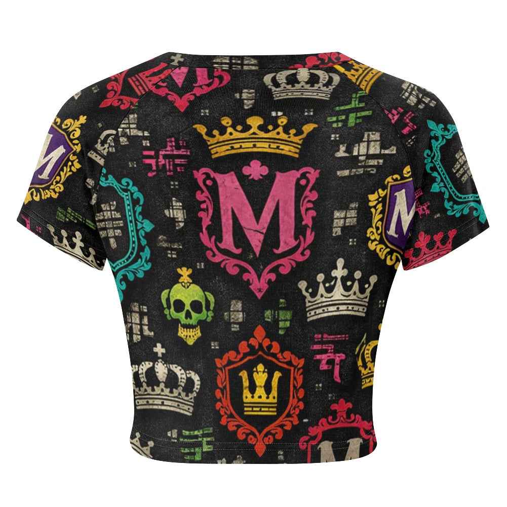 MUNSIEUR Bold Cropped Navel T-Shirt - Designer Gothic Streetwear