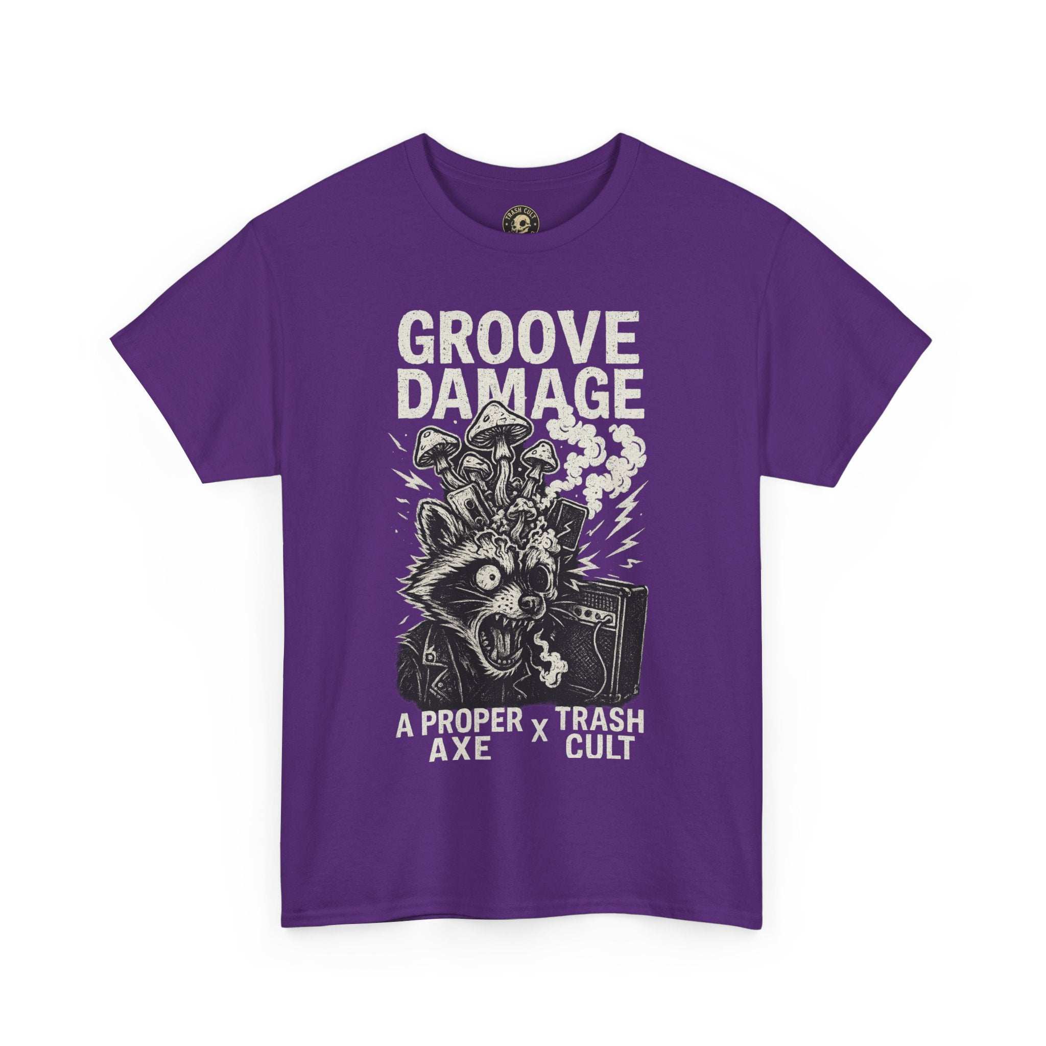 Groove Damage T-Shirt – A Proper Axe x Trash Cult Collab – Stoner Groove Punk Shirt