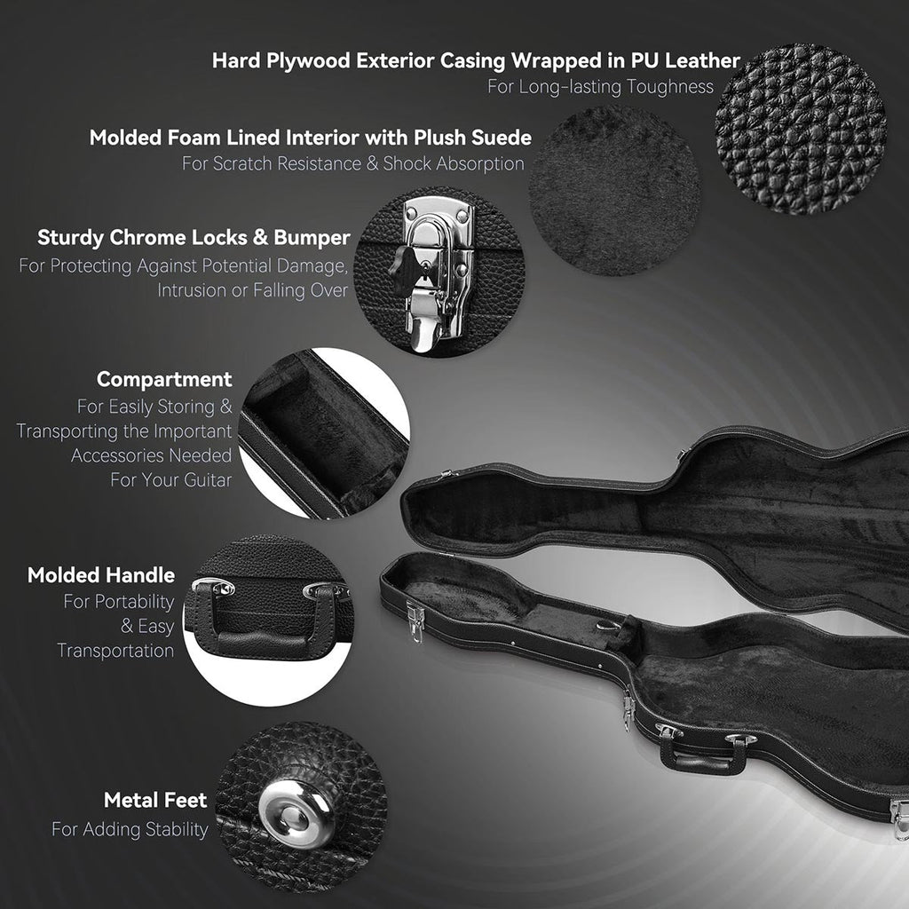 Yescom Lockable Electric Guitar Hard-Shell Case Stratocaster