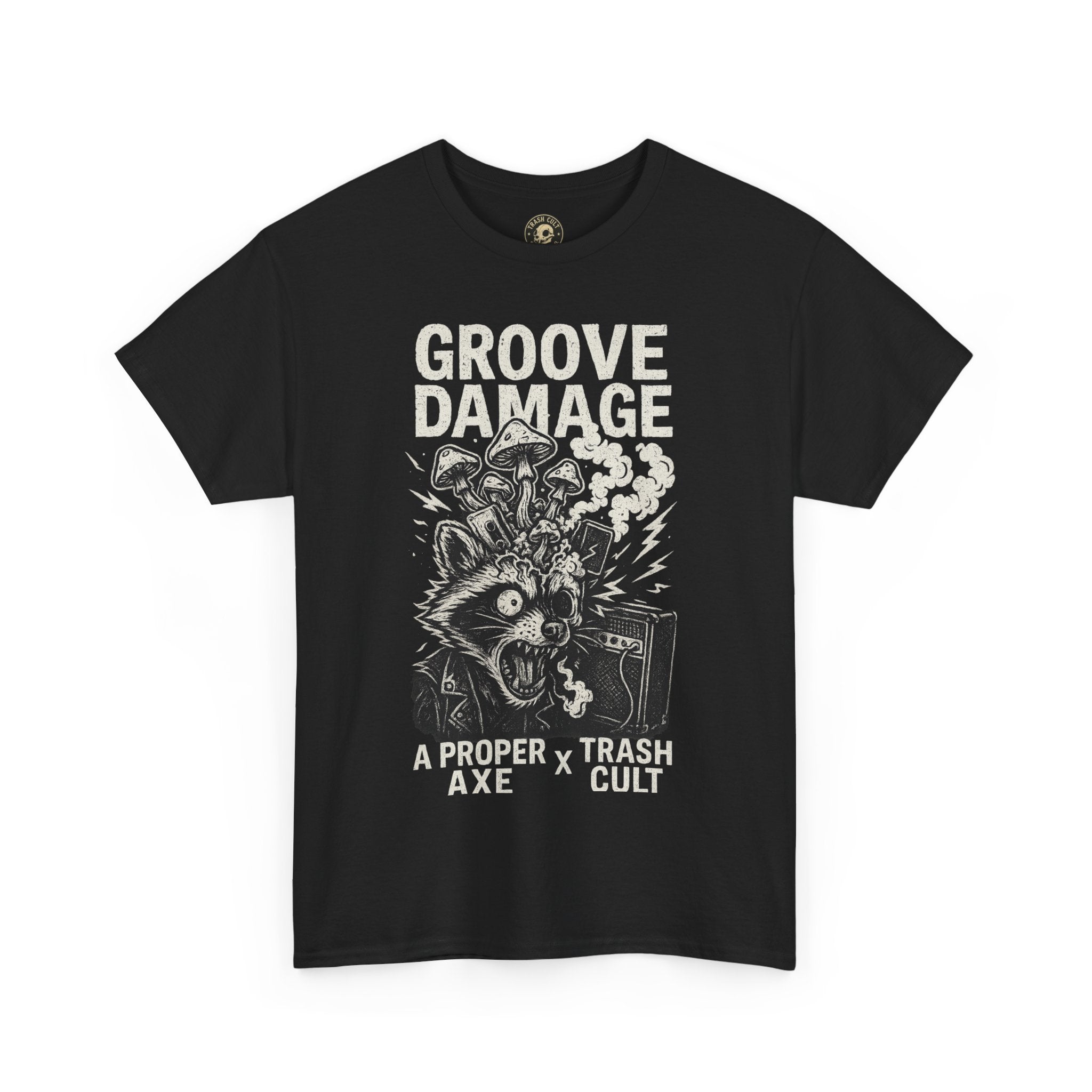 Groove Damage T-Shirt – A Proper Axe x Trash Cult Collab – Stoner Groove Punk Shirt