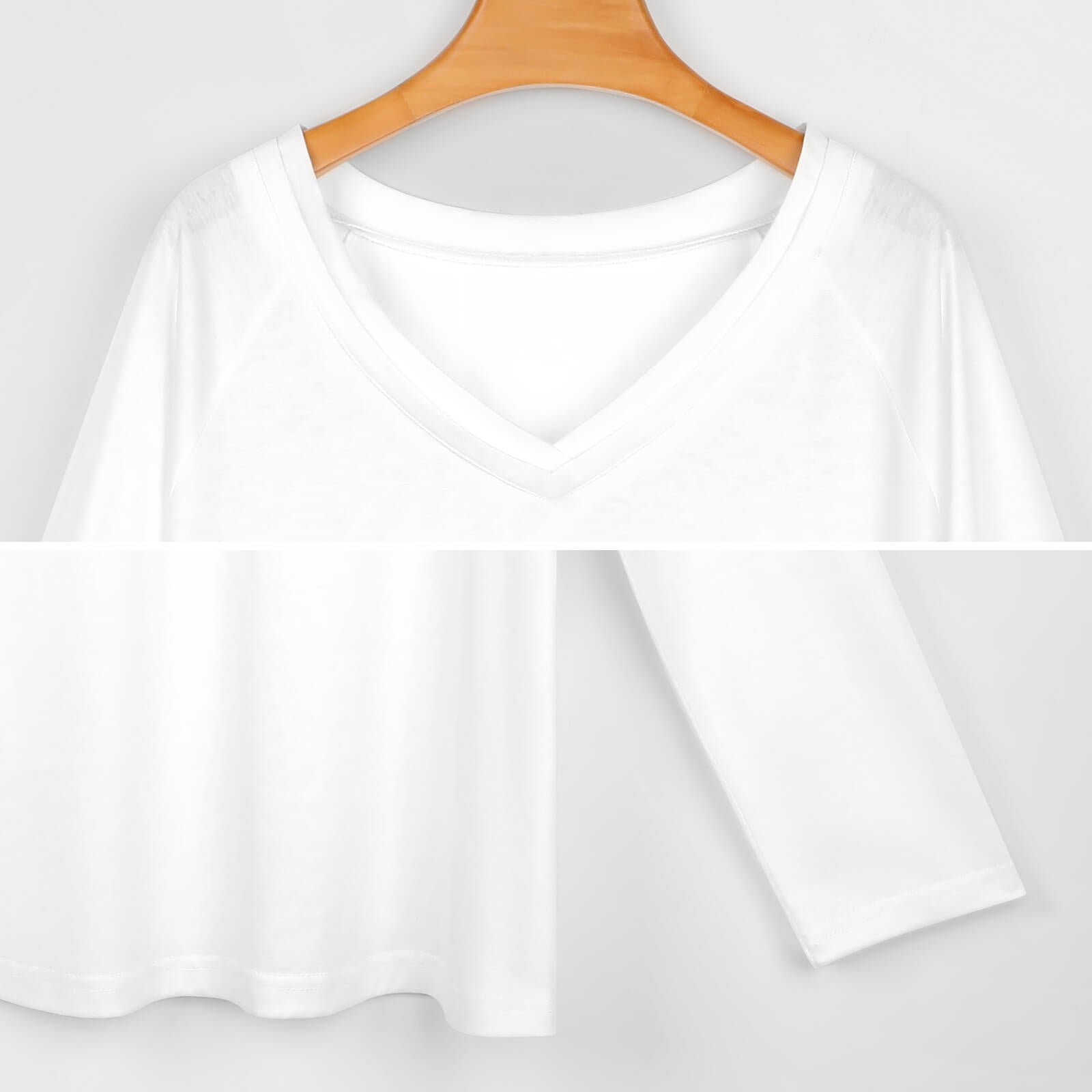 Munsieur Premium V-neck Loose Long Sleeve T-shirt Women’s