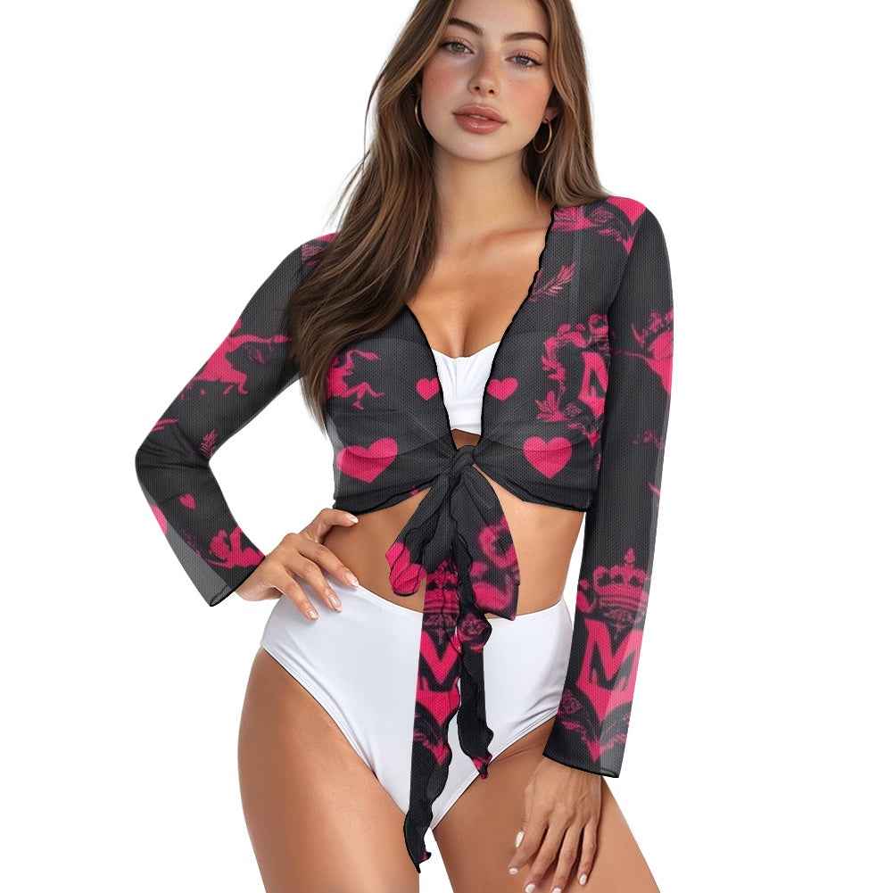 MUNSIEUR Women's Cropped T-shirt Valentine's Day Collection