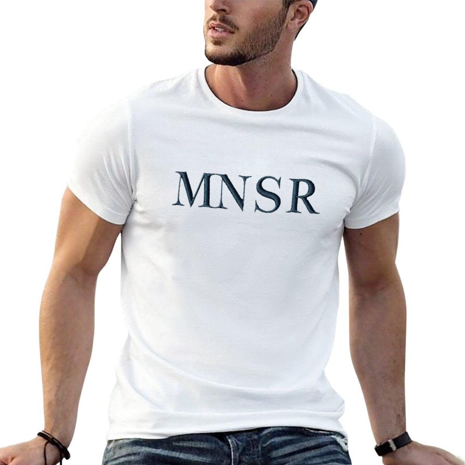 Munsieur Men's Tee Cotton Signature Print Design "MNSR"