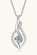 Lab-grown Diamond Necklace Brilliant Sterling Silver