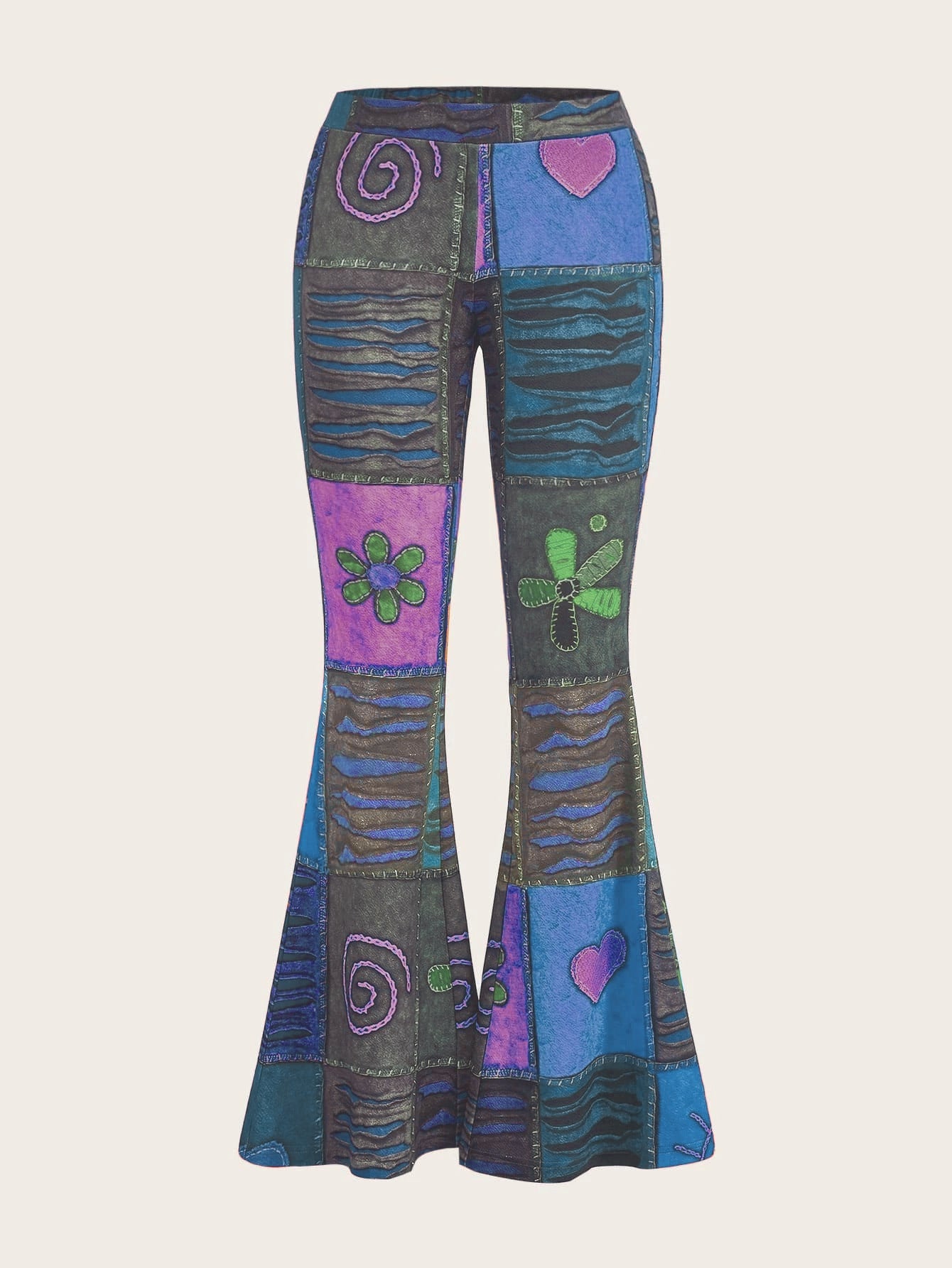 Pattern Abstract Style Personality Trend Tight Jeans