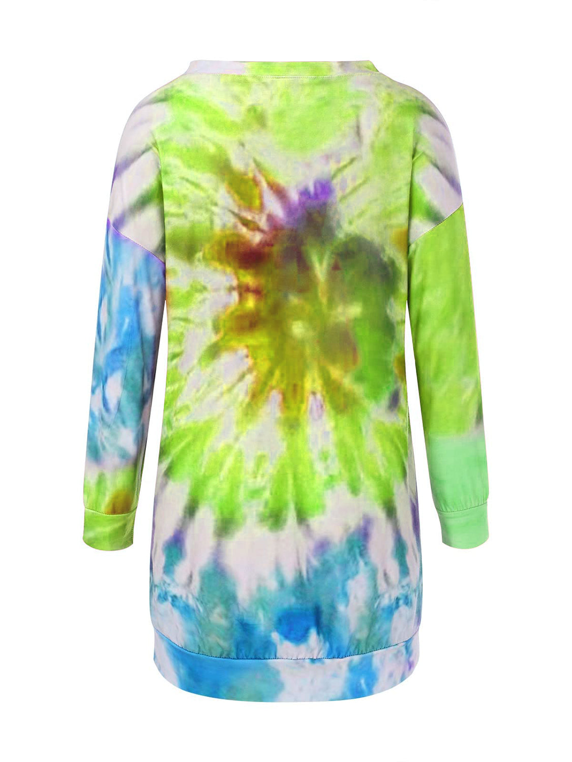 Women's Full Size Round Long Sleeve Dress