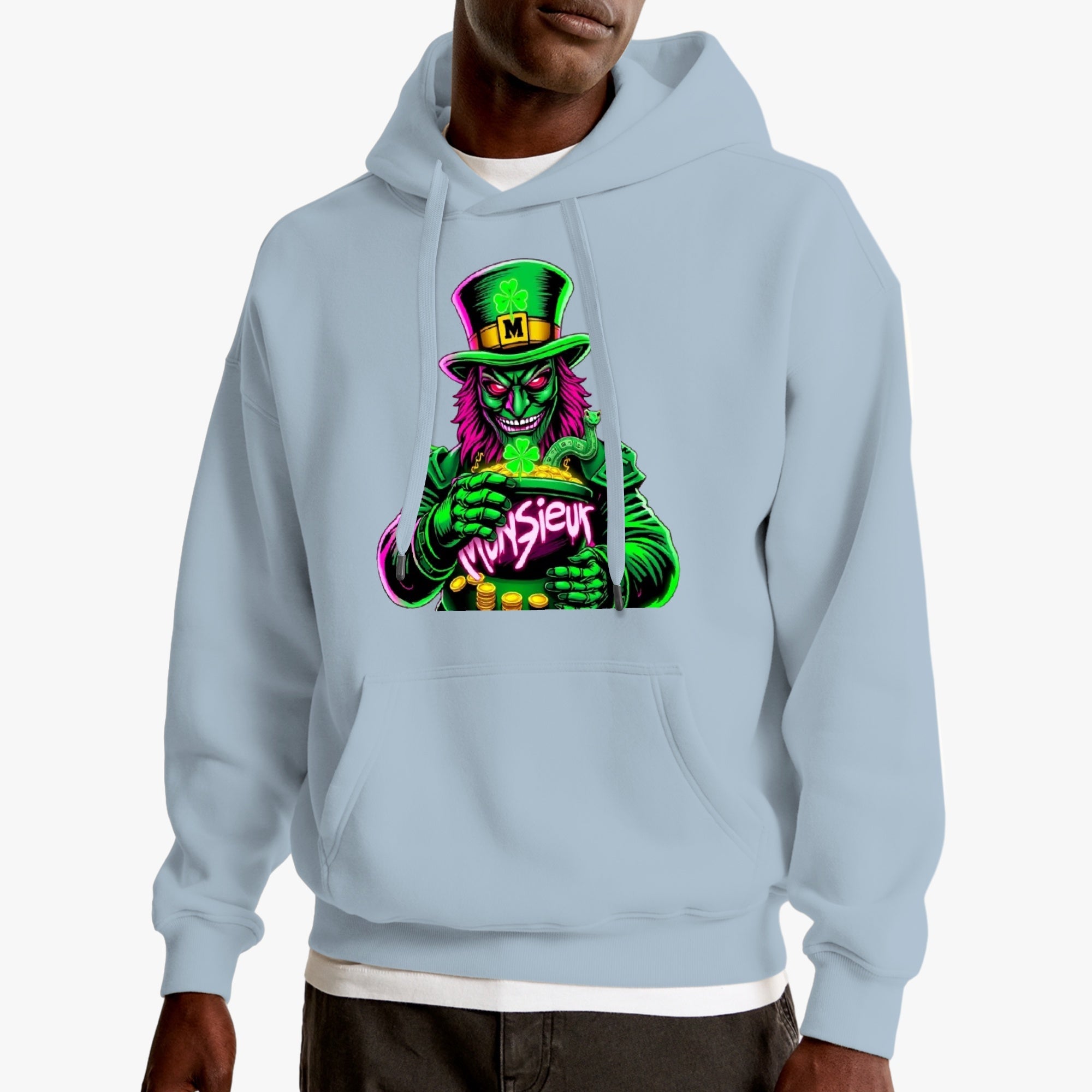 St. Patrick's Day Collection Munsieur Leprechaun Mafia Unisex Premium Pullover Hoodie Sweater