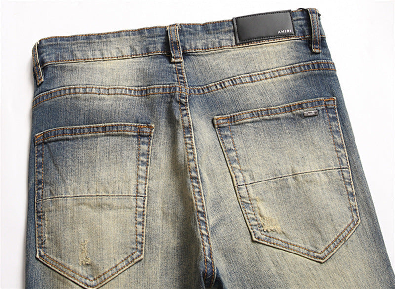 Men's Designer Fashion Elastic Slim Fit Skinny Pants