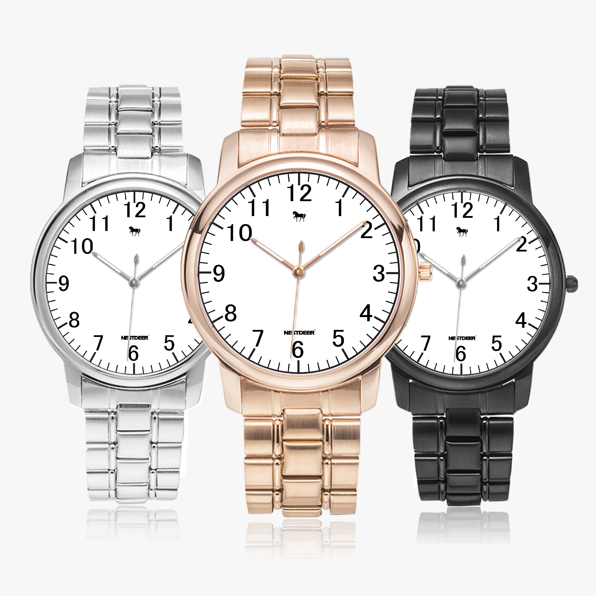 153. Folding Clasp Type Stainless Steel Quartz Watch