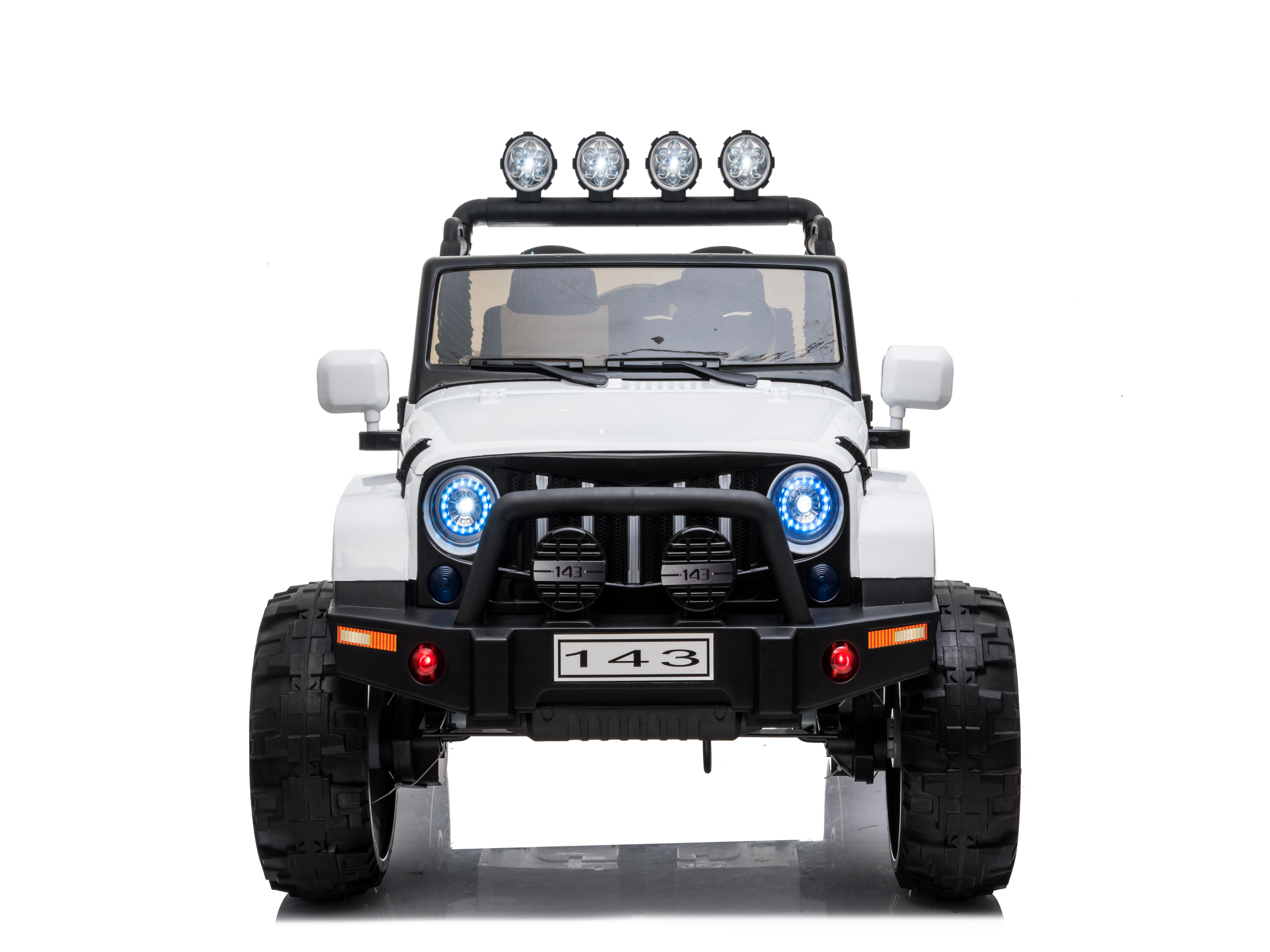 2 Seater 24 Volt 4x4 Electric Ride On Jeep Style Rubber Tires Fully Loaded Truck ATV UTV For Kids W/Magic Cars® Wireless Parental Control