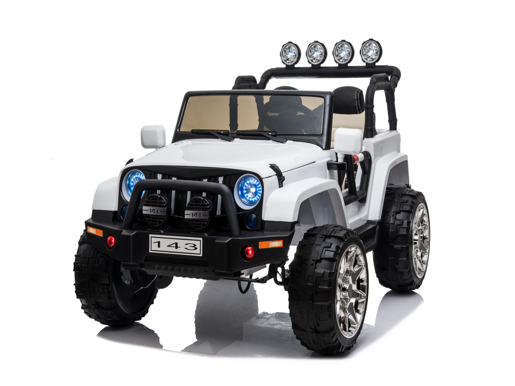24 Volt 2 Seater 4x4 Electric Ride On Jeep Style Rubber Tires Fully Loaded Truck UTV ATV For Kids W/Magic Cars® Wireless Parental Control