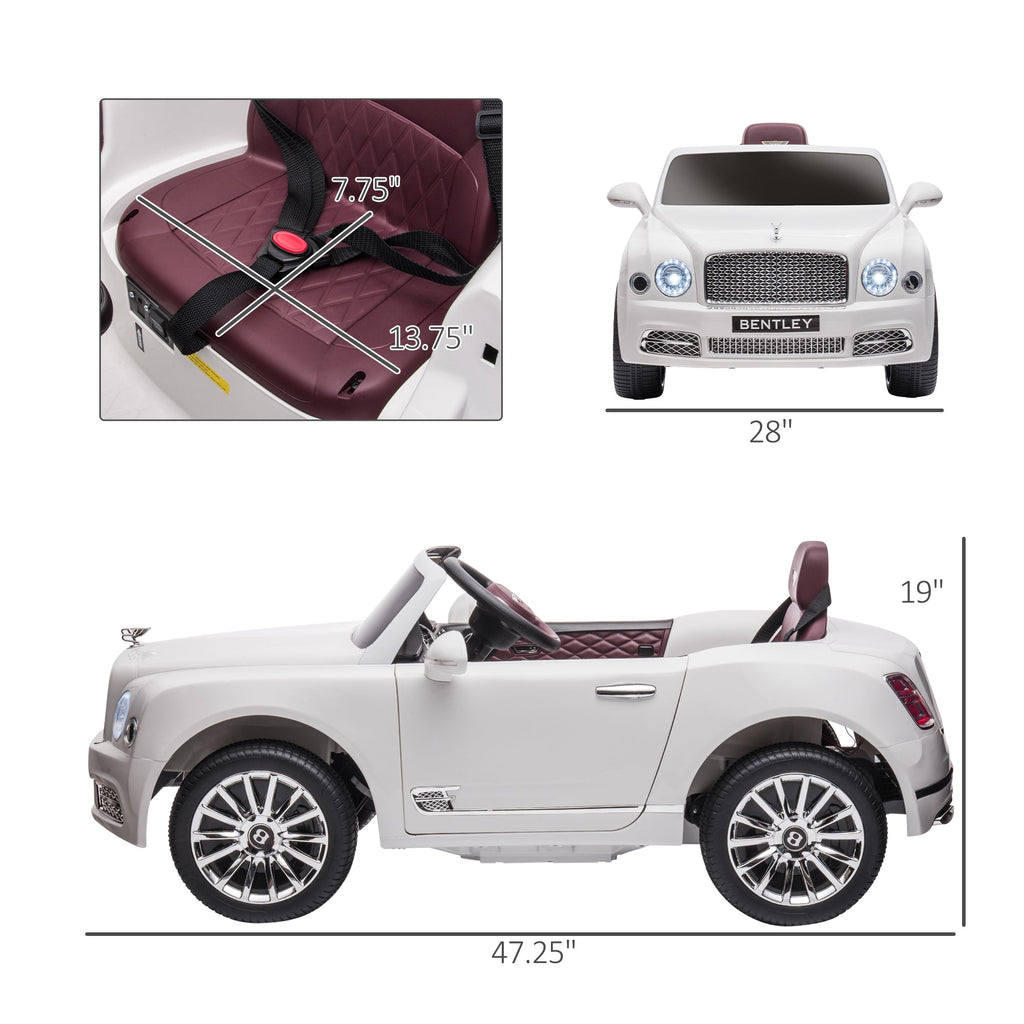 Bentley Mulsanne 12V Electric Ride On Car with LED Lights and MP3 Player