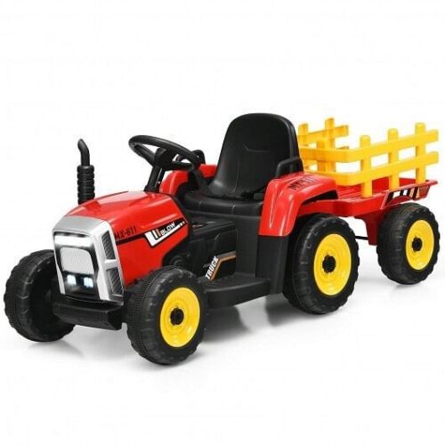 3-Gear-Shift Ground Loader Tractor for Kids 3+ Years Old - Red