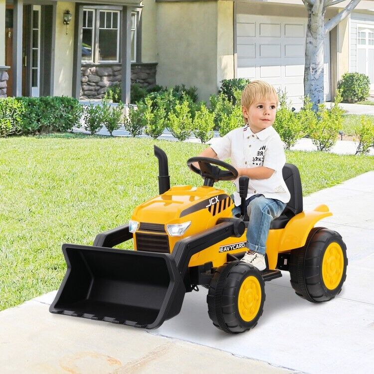 3-Speed 12V Electric Ride-On Excavator Truck with Music, Lights, and Remote Control