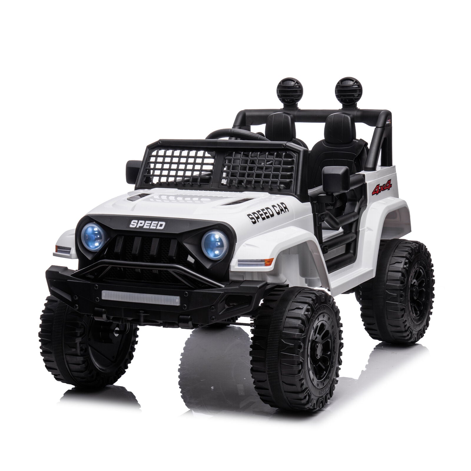 3-Speed Electric Car for Kids with Power Display, USB, MP3, and Bluetooth Connectivity