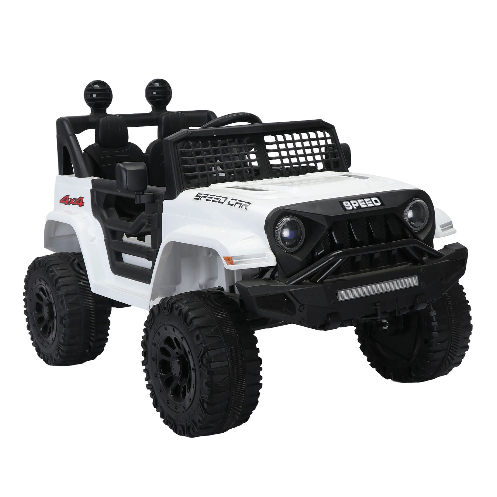 3-Speed Electric Car for Kids with Power Display, USB, MP3, and Bluetooth Connectivity