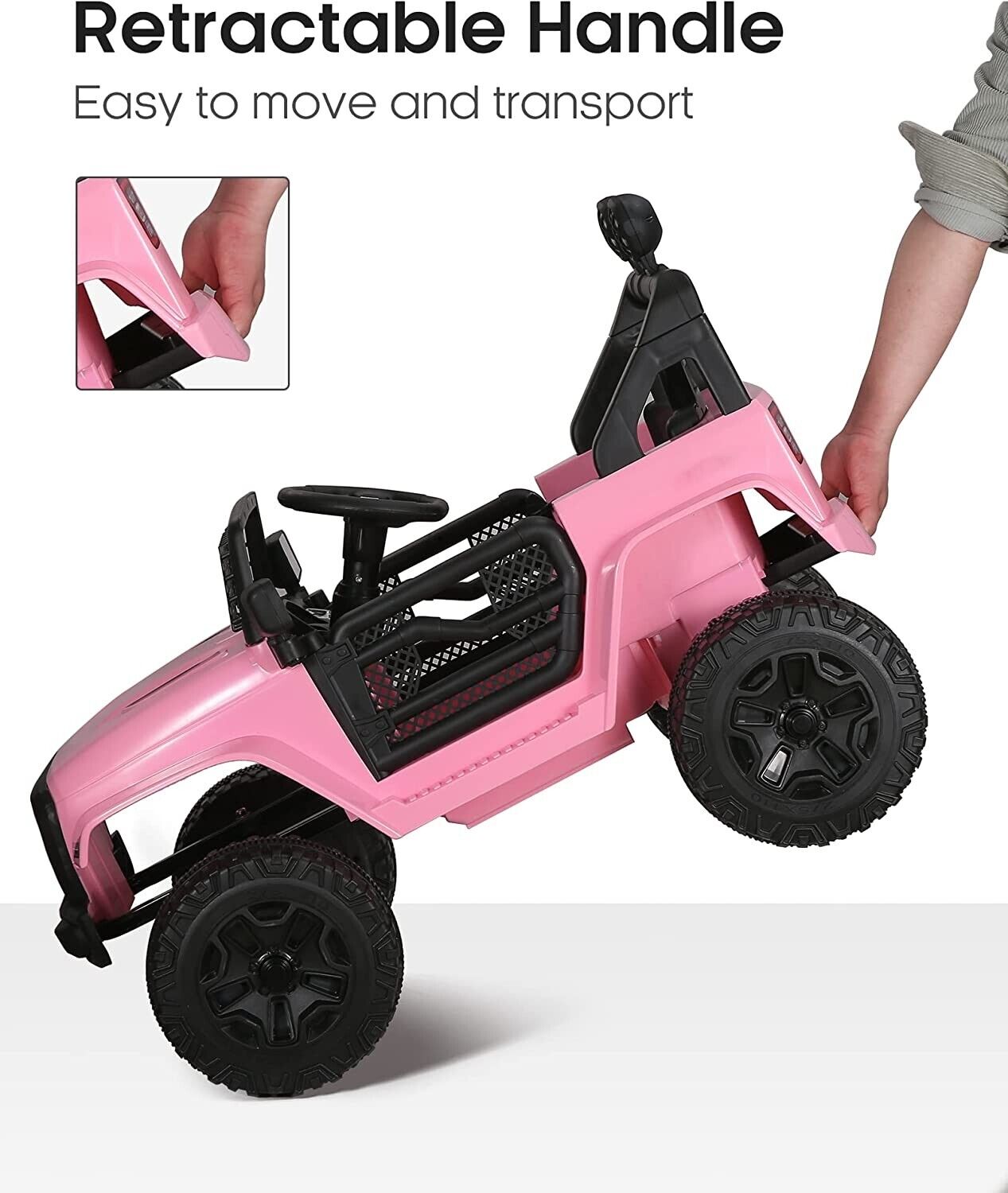 Electric Kids Ride On Car with Remote Control, 3 Speeds, 2 Seats, and MP3 Player