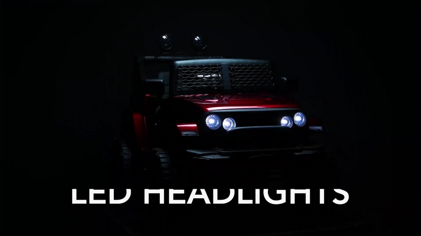 12V Electric Ride On Jeep Truck for Kids with LED Lights, MP3 Player, and Remote Control